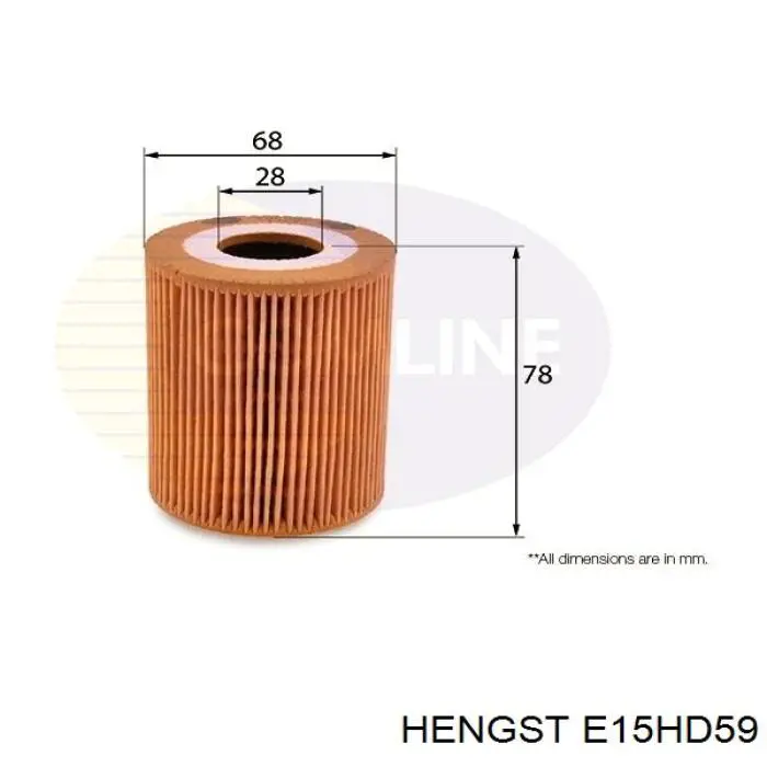 Filtro de aceite Hengst E15HD59 precio, desde 7,08 EUR