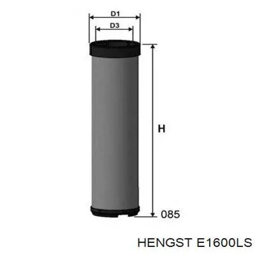 E1600LS Hengst filtro de aire