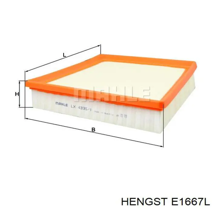 E1667L Hengst filtro de aire