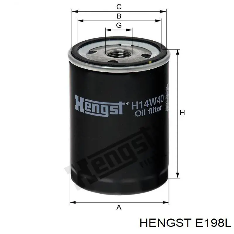 E198L Hengst filtro de aire