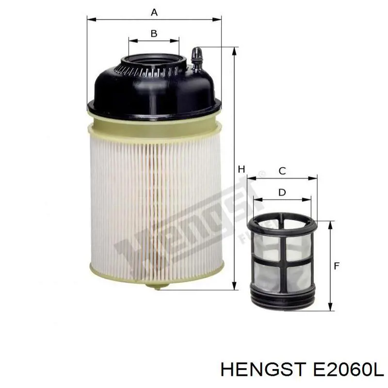 E2060L Hengst filtro de aire