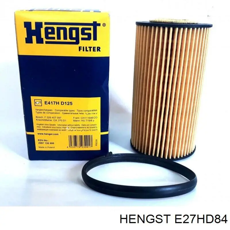 Filtro de aceite E27HD84 Hengst