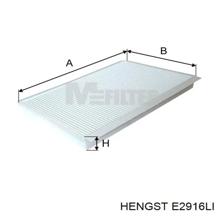 Filtro de habitáculo E2916LI Hengst
