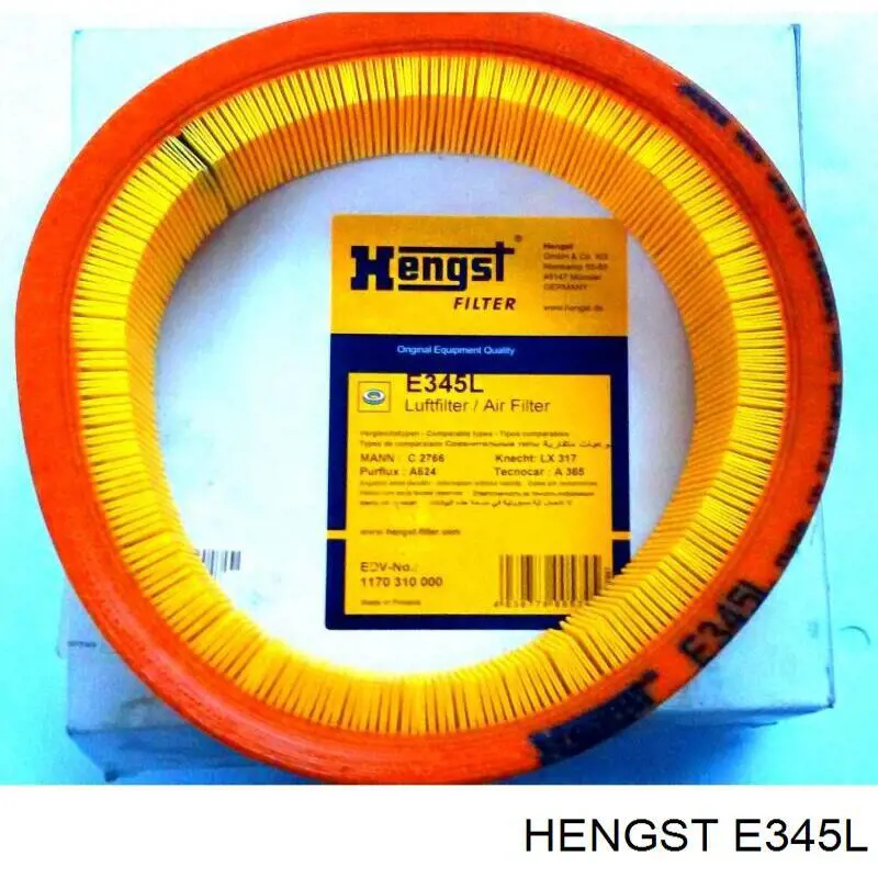 E345L Hengst filtro de aire