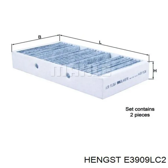 E3909LC-2 Hengst filtro habitáculo