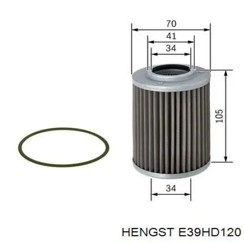 E39HD120 Hengst filtro caja de cambios automática