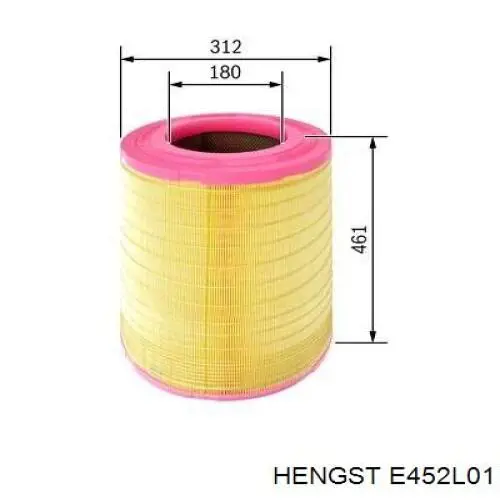 Filtro de aire E452L01 Hengst