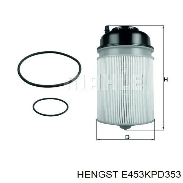 E453KP D353 Hengst filtro combustible