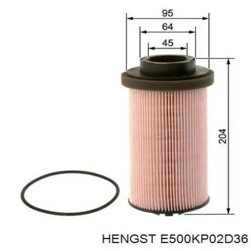 E500KP02D36 Hengst filtro combustible