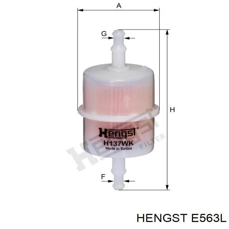 E563L Hengst filtro de aire