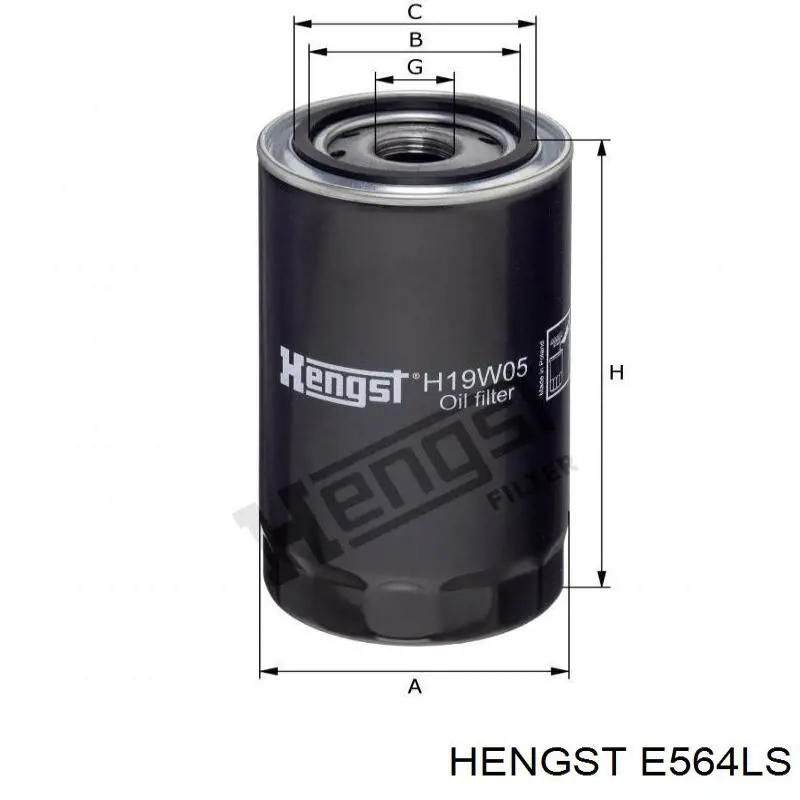 E564LS Hengst filtro de aire