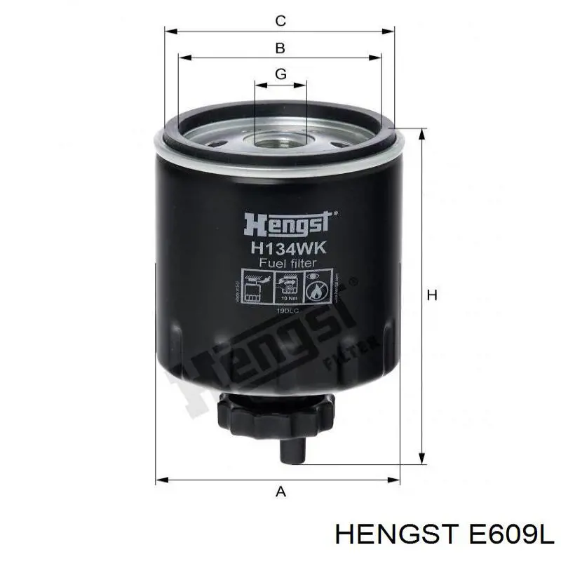 E609L Hengst filtro de aire