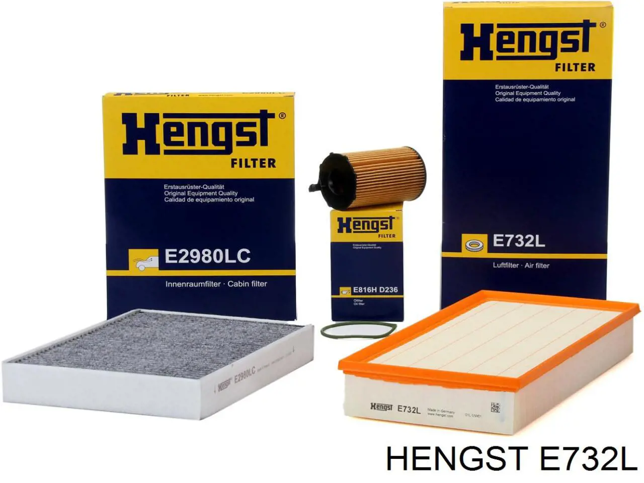 Filtro aire Hengst E732L