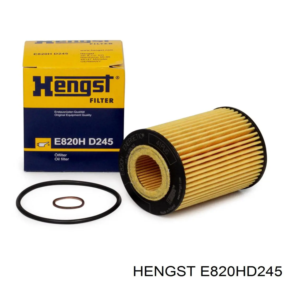 E820H D245 Hengst filtro de aceite