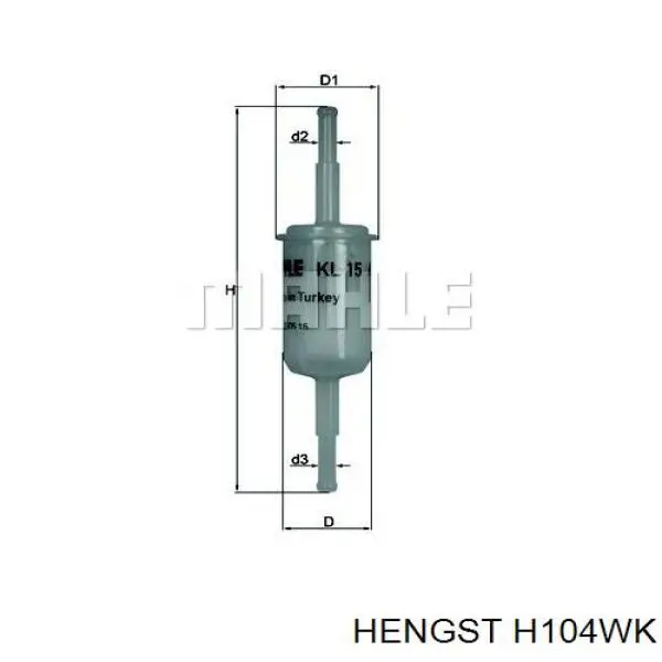 H104WK Hengst Filtro de gasolina