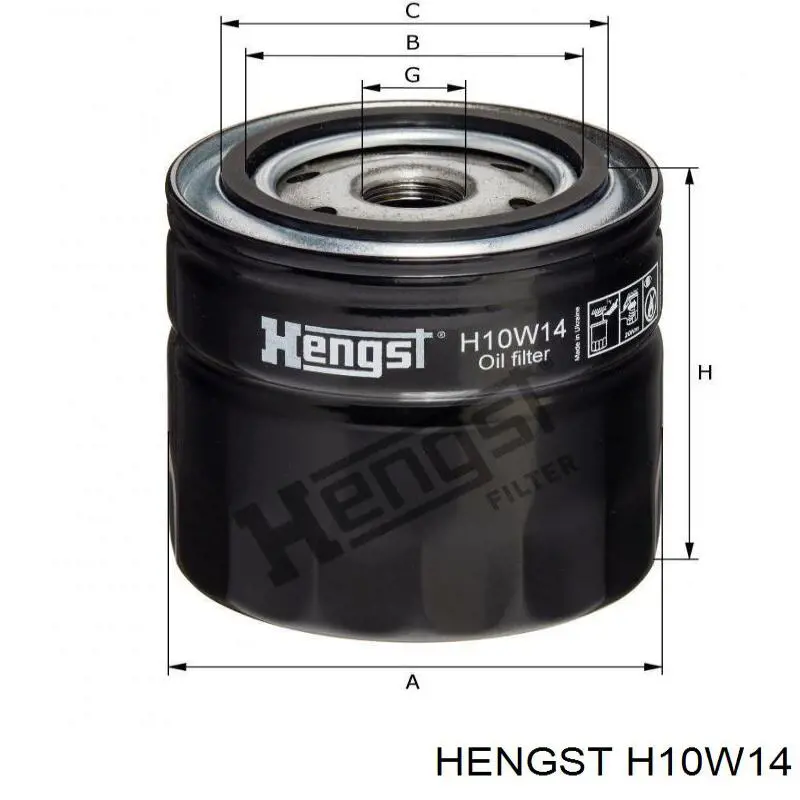H10W14 Hengst filtro de aceite