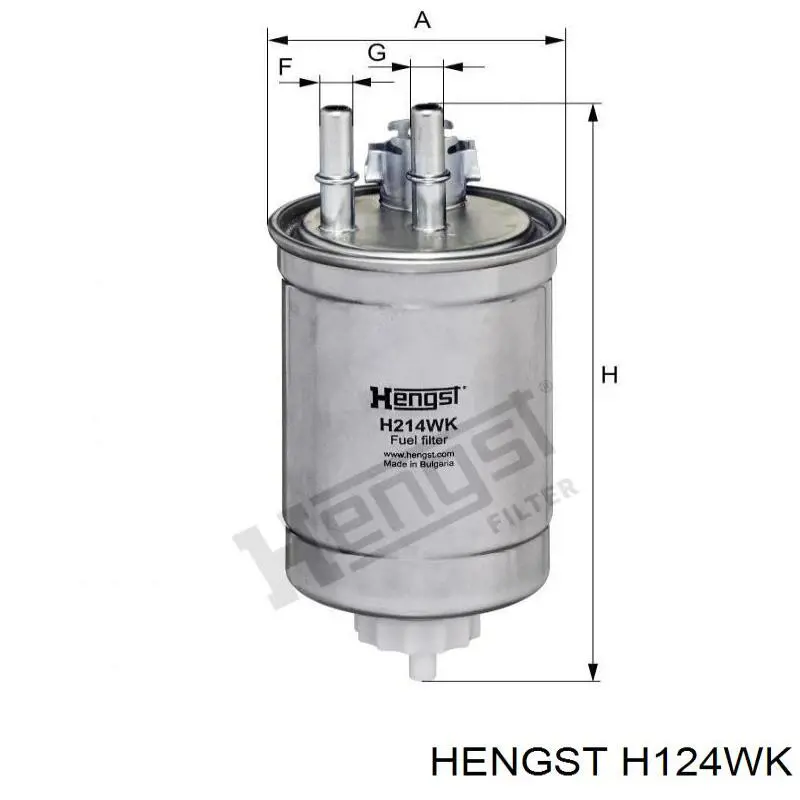 H124WK Hengst filtro combustible