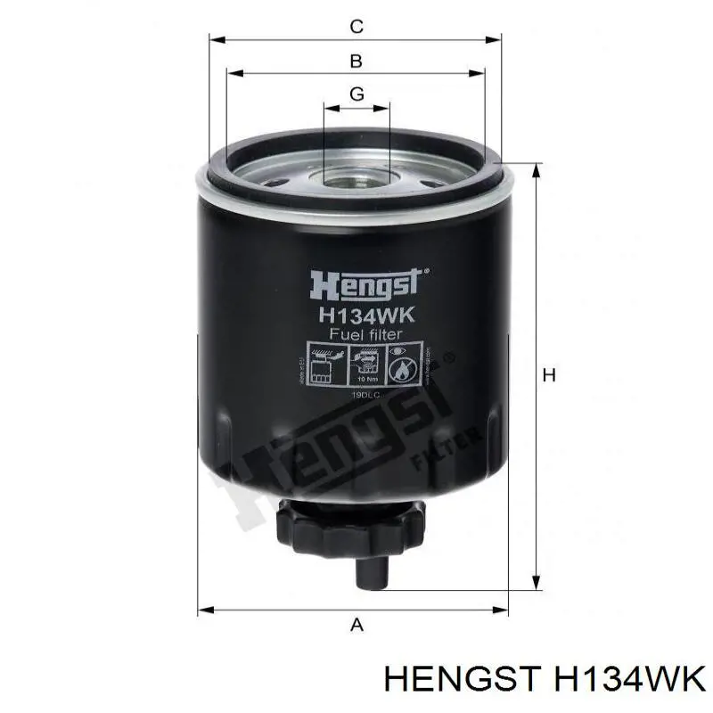 H134WK Hengst filtro combustible