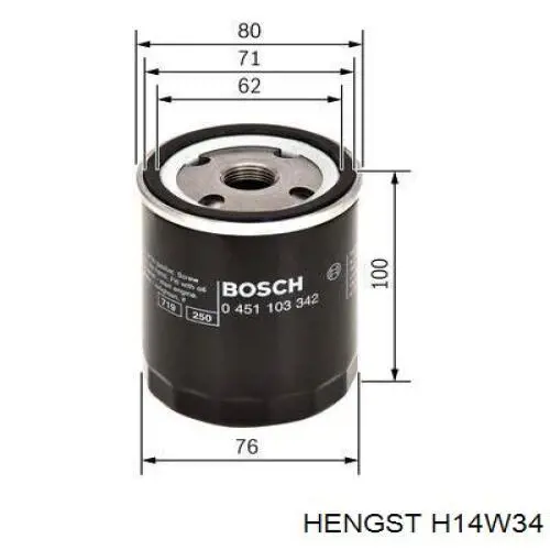Filtro de aceite motor Comline EOF125
