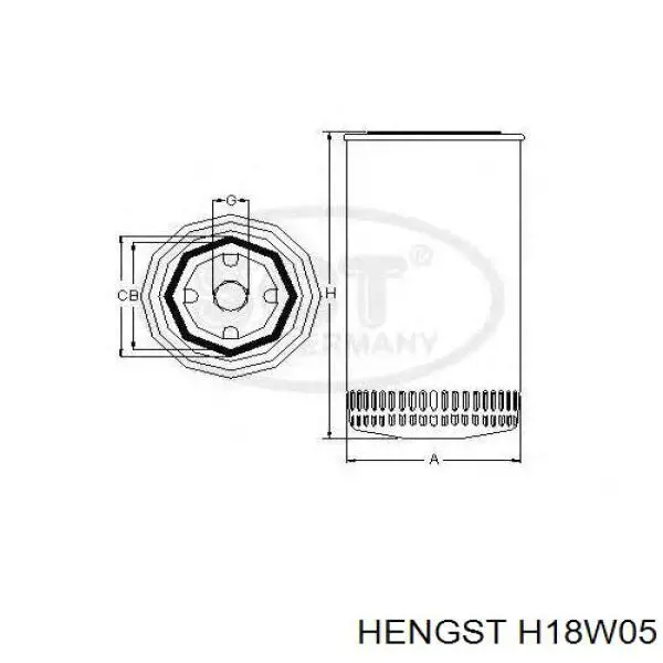 H18W05 Hengst filtro hidráulico