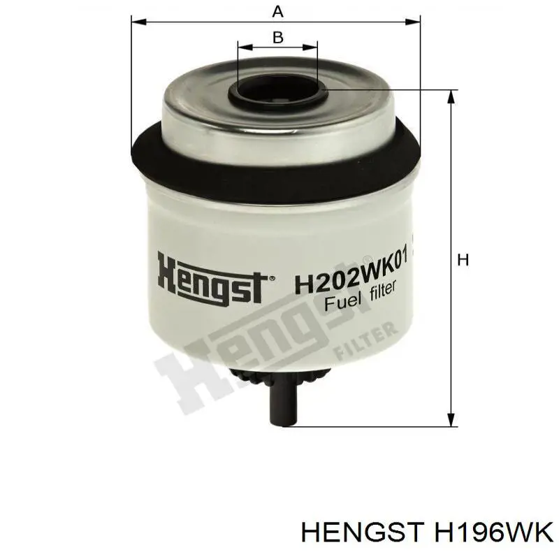 H196WK Hengst filtro de combustible