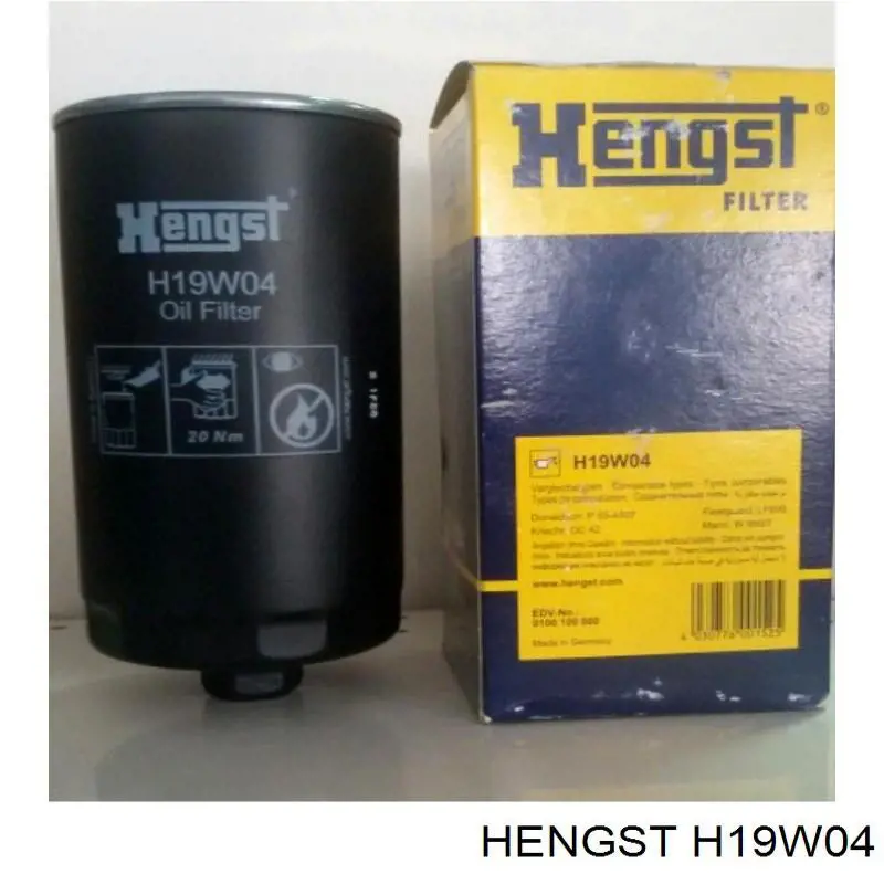 H19W04 Hengst filtro de aceite
