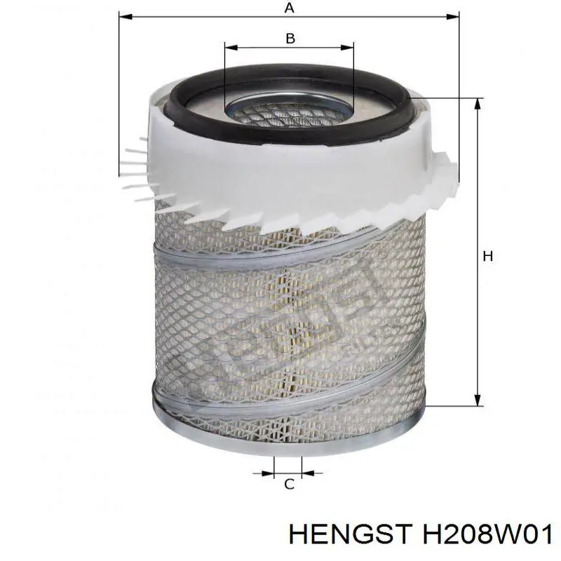 Filtro de aceite motor Hengst H208W01