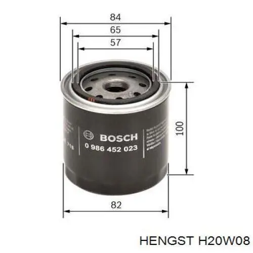 H20W08 Hengst filtro de aceite