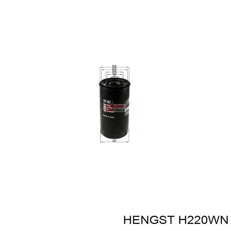 H220WN Hengst filtro de aceite