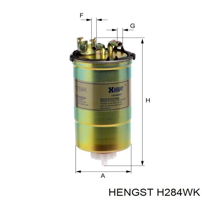 H284WK Hengst filtro de combustible