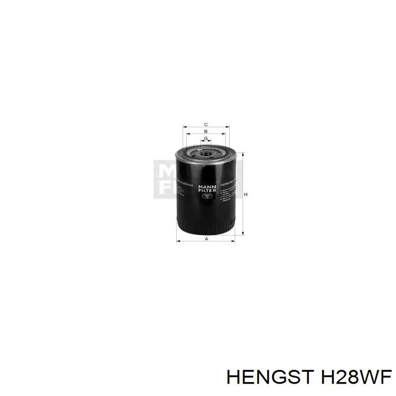 Filtro del refrigerante Hengst H28WF
