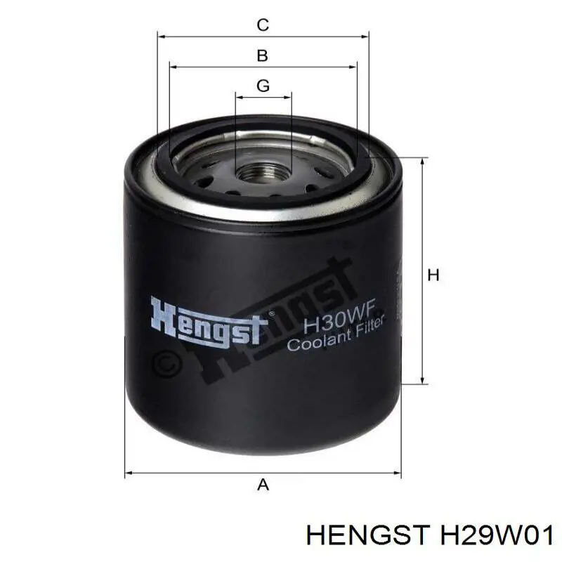 H29W01 Hengst filtro de aceite