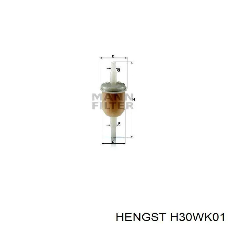 H30WK01 Hengst filtro combustible