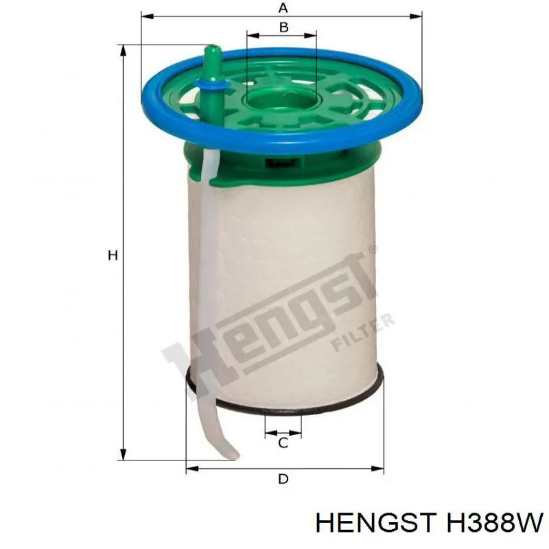 Filtro de aceite H388W Hengst
