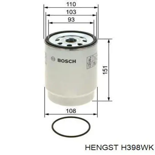 F026402242 Bosch filtro de combustible