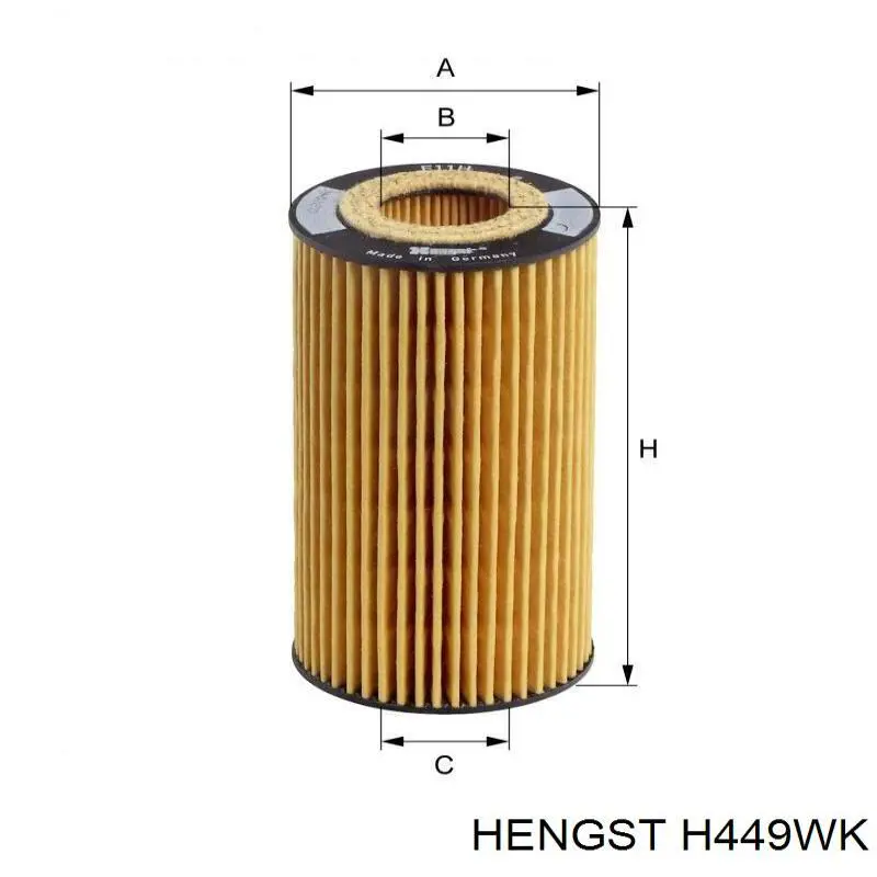 H449WK Hengst filtro de combustible