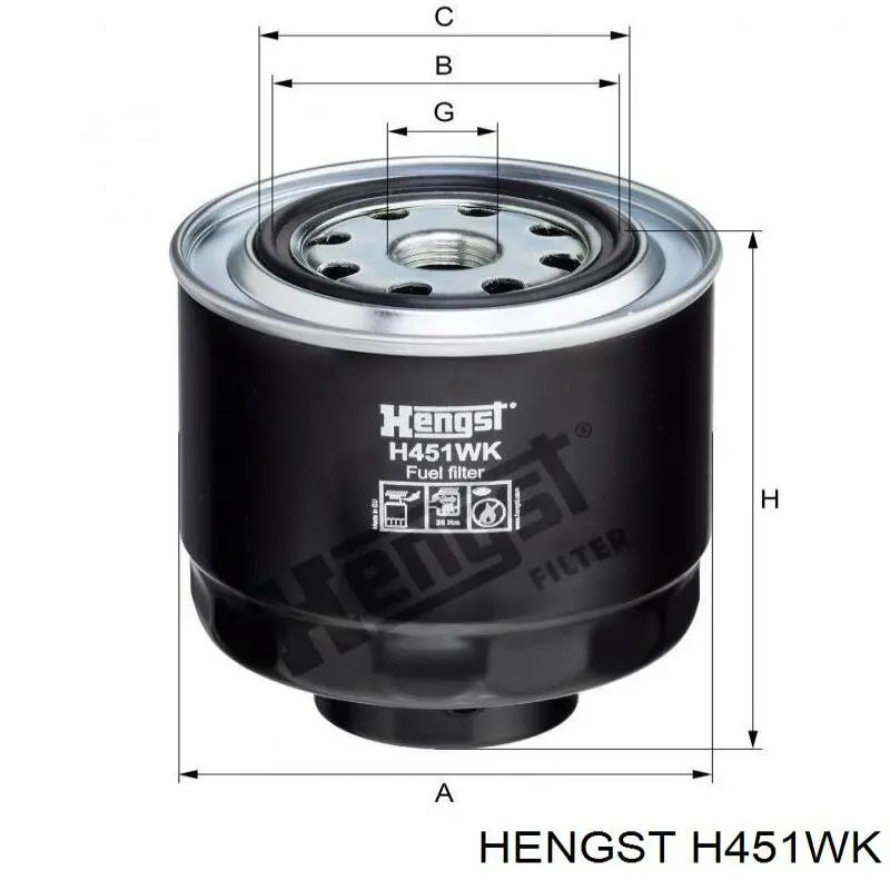 H451WK Hengst filtro de combustible