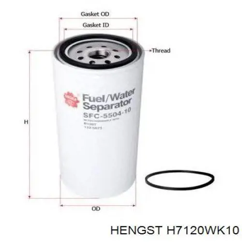 Filtro de combustible 2113831 Deutz