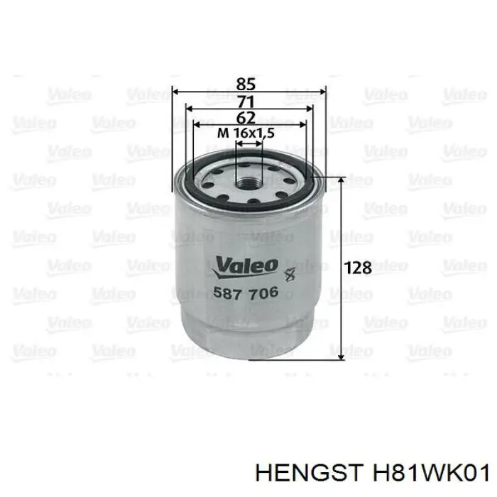 H81WK01 Hengst filtro combustible