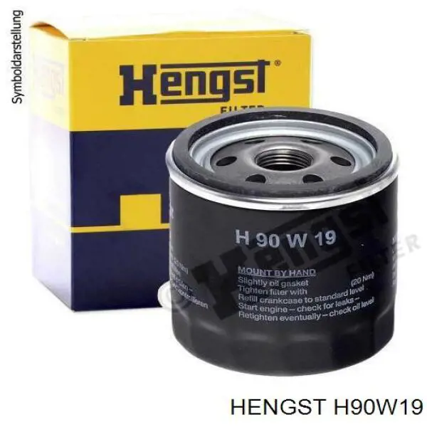 Filtro de aceite motor Hengst H90W19