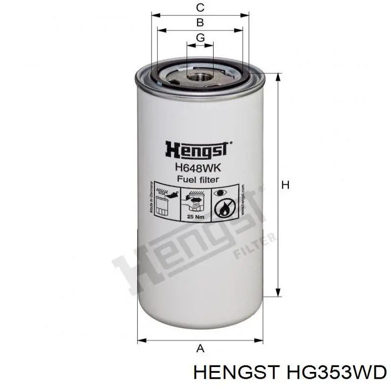 HF28853 Fleetguard Filtro del sistema hidráulico