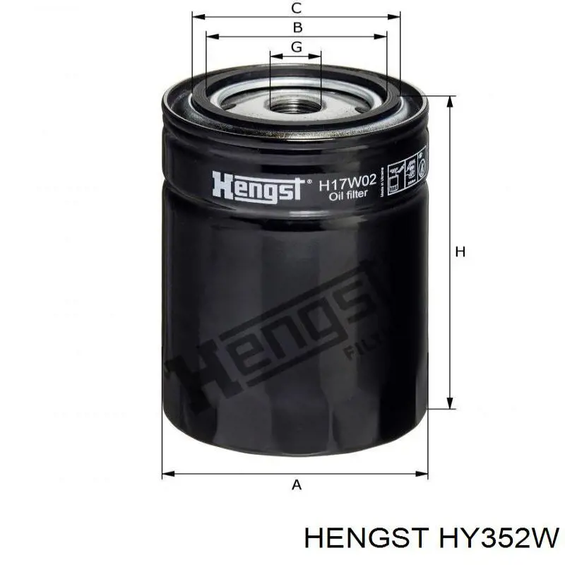 Filtro del sistema hidráulico Hengst HY352W precio, desde 13,86 EUR