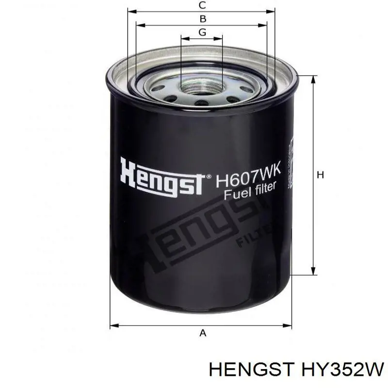 Filtro del sistema hidráulico HY352W Hengst