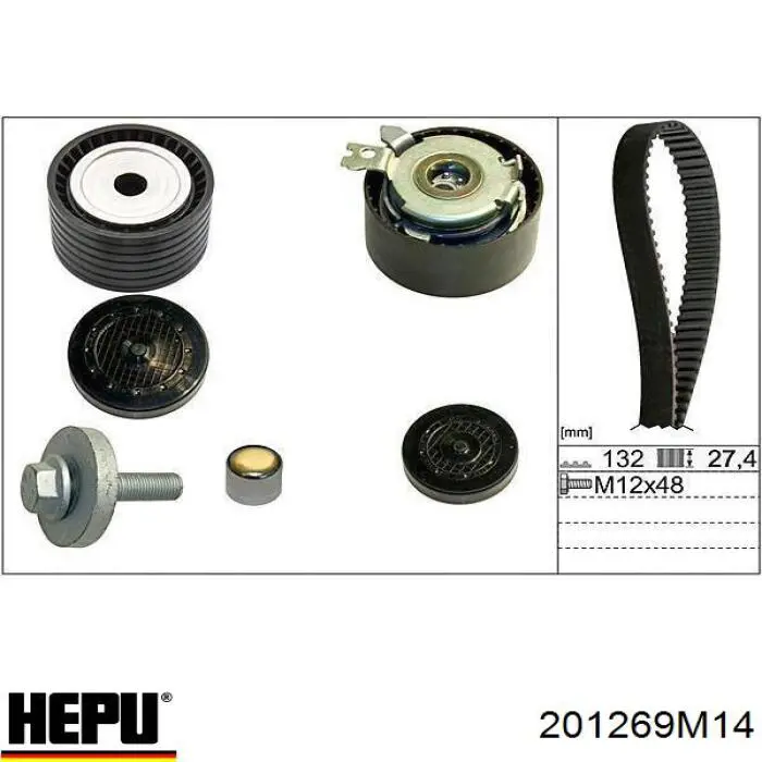 Juego de correas dentadas Hepu 201269M14 precio, desde 69,29 EUR