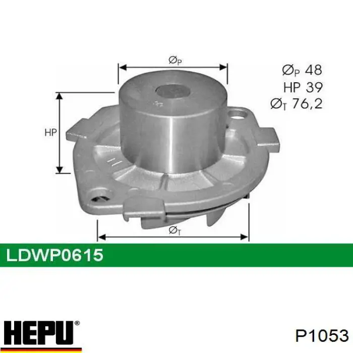 Bomba de agua P1053 Hepu
