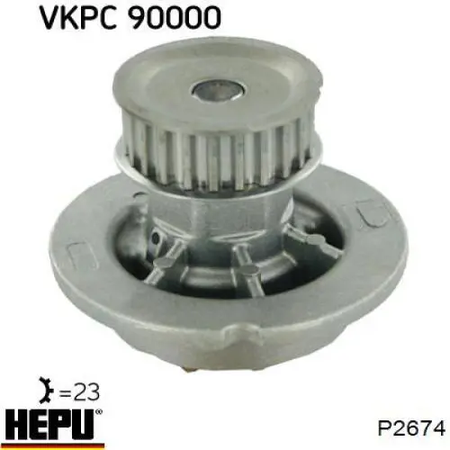 P2674 Hepu Bomba refrigerante coche