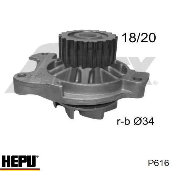 Bomba de agua P616 Hepu