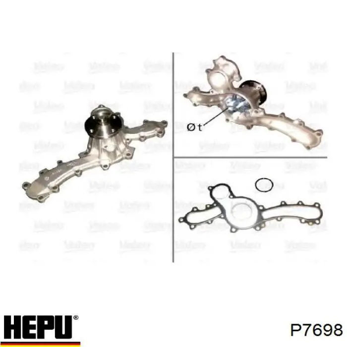 PQ2026 Japan Parts Bomba refrigerante coche