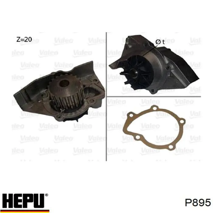 Comprar P895 Hepu Bomba de agua para motor