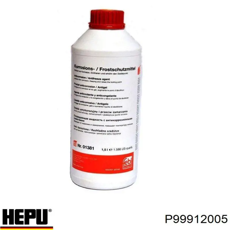 Comprar P99912005 Hepu Liquido anticongelante 